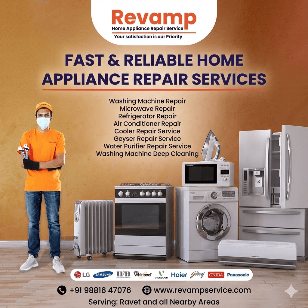 home appliance repair services in Ravet, Pune , refrigerator repair, AC repair & installation, washing machine repair, washing machine deep cleaning