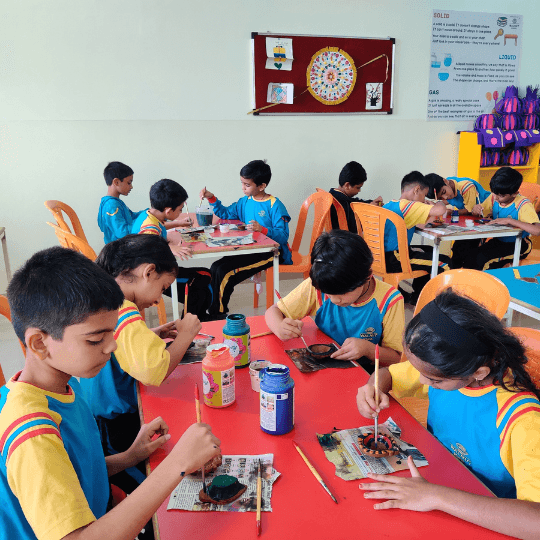 best cbse school in ravet , painting classes